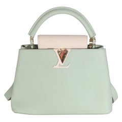 Louis Vuitton Jade Taurillon Flower Capucines BB