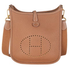 Hermès Gold Clemence Mini Evelyne TPM GHW