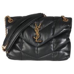 Saint Laurent Black Quilted Nappa Small Loulou Puffer