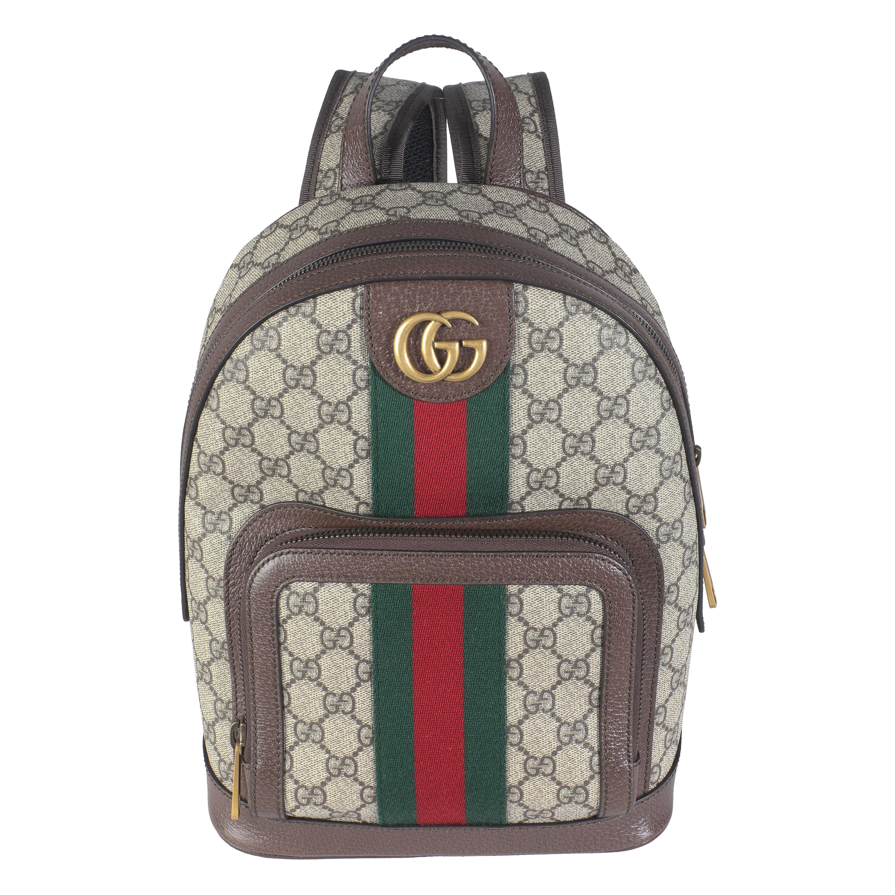 Gucci Beige GG Supreme Canvas Kleiner Ophidia-Rucksack im Angebot