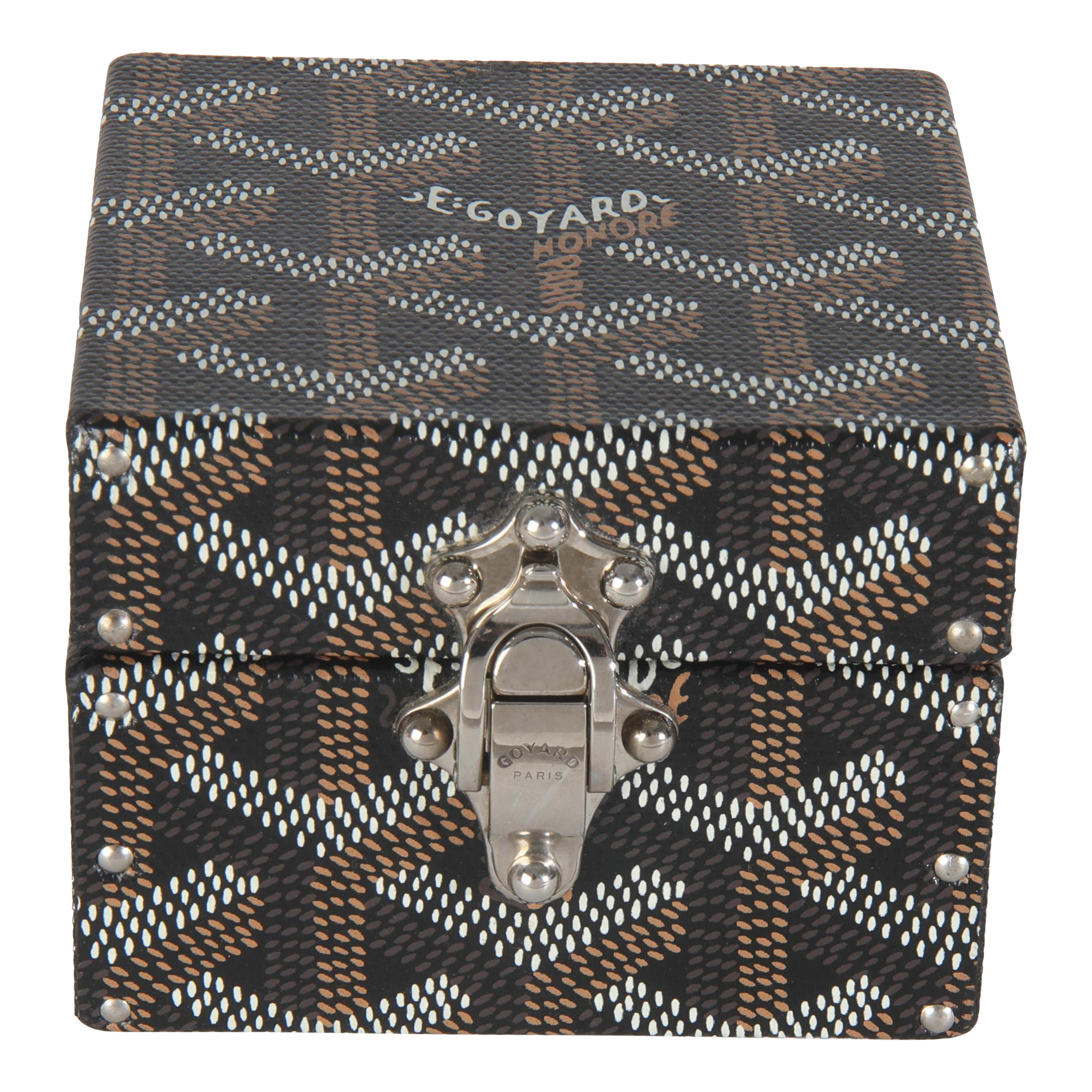 Goyard Black Goyardine Canvas Regence Mini Trunk in vendita