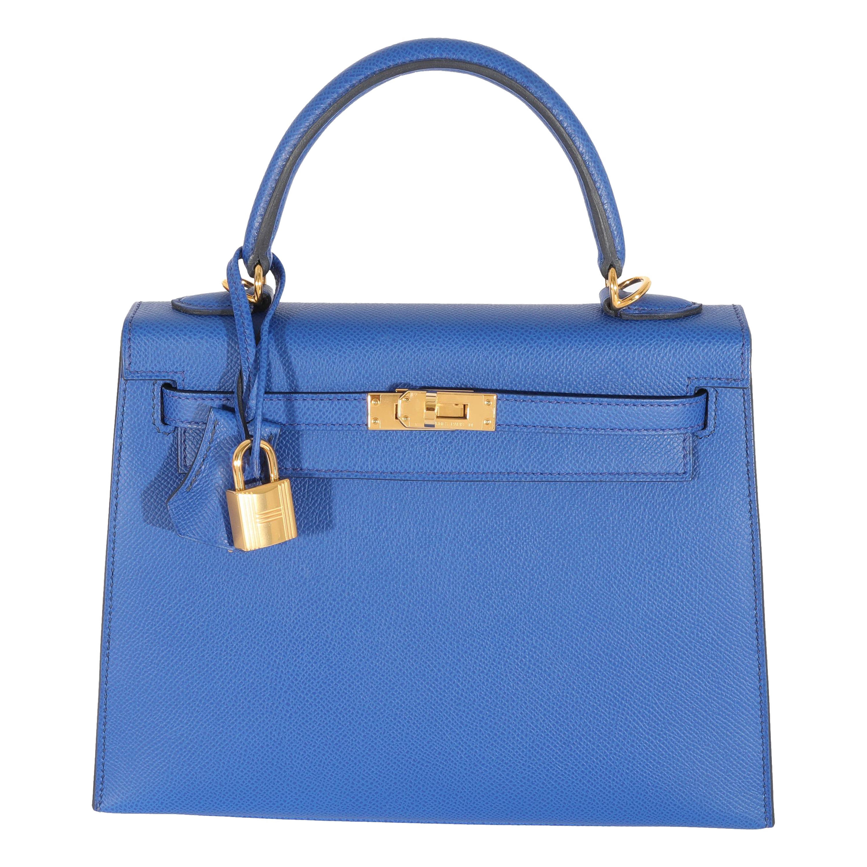 Hermès Bleu Royal Epsom Sellier Kelly 25 GHW en venta