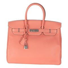Hermès Crevette Clemence Birkin 35 PHW