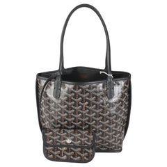 Goyard Black Goyardine Canvas Mini Anjou