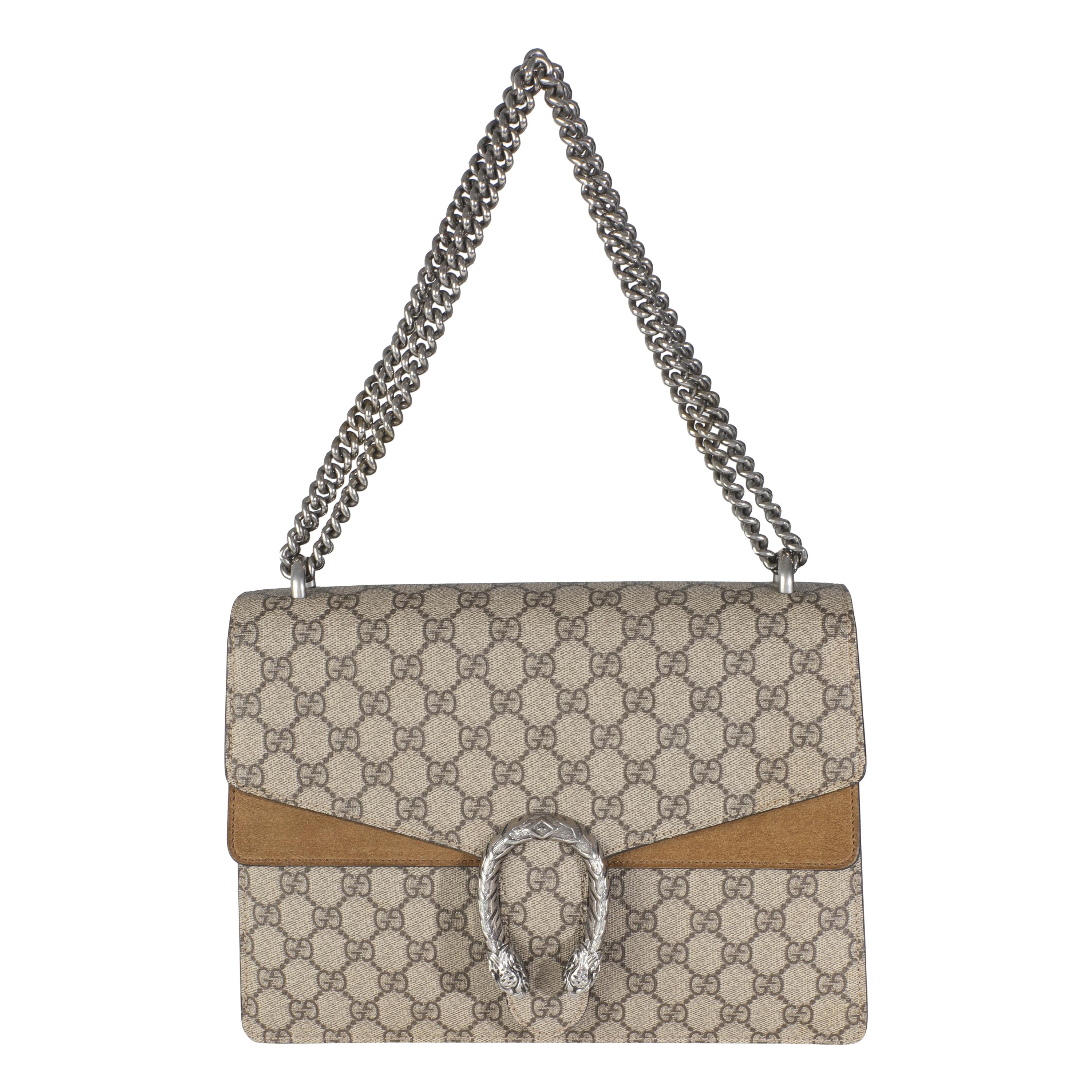 Gucci Beige GG Supreme Canvas Medium Dionysus