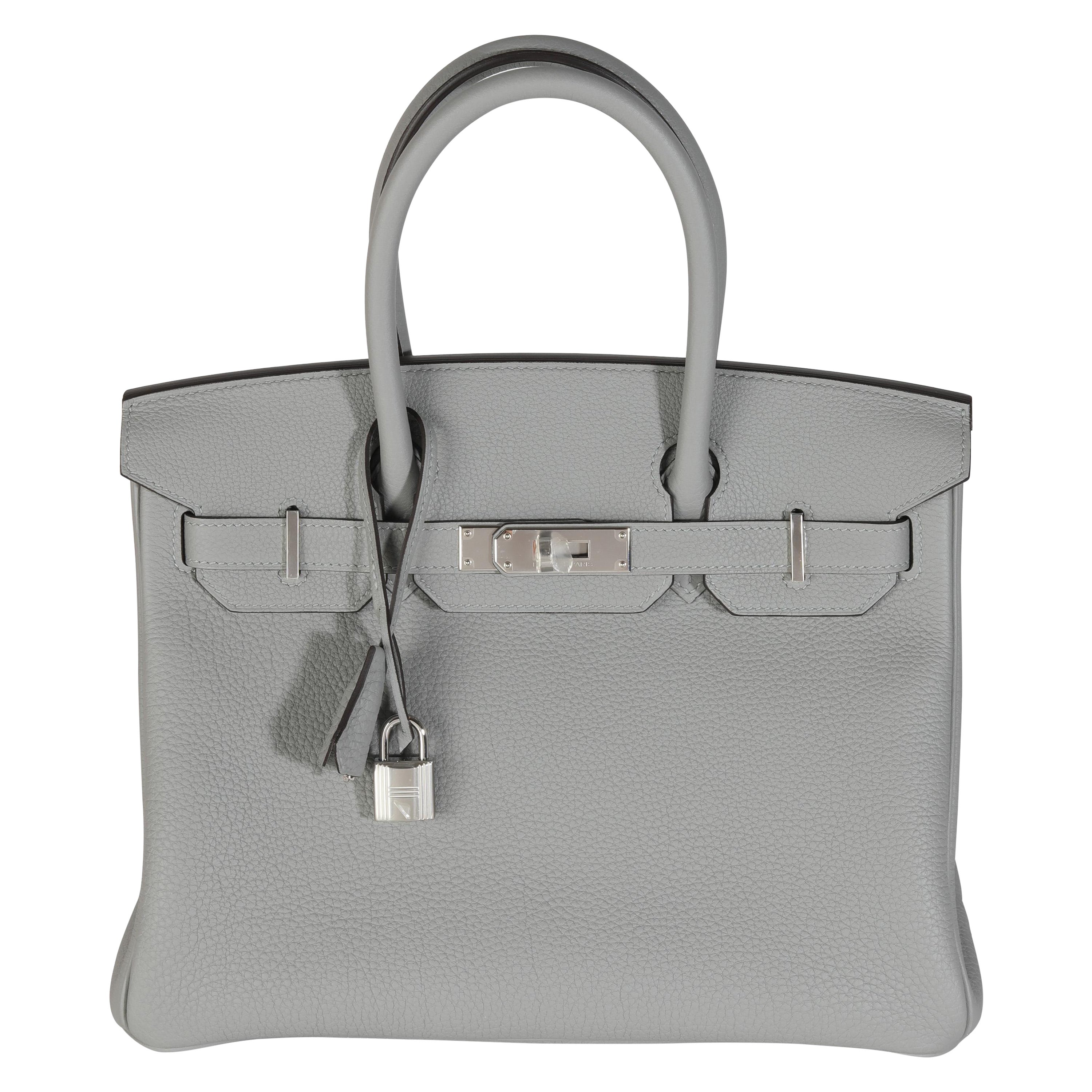 Hermès Gris Meyer Togo Birkin 30 PHW in vendita