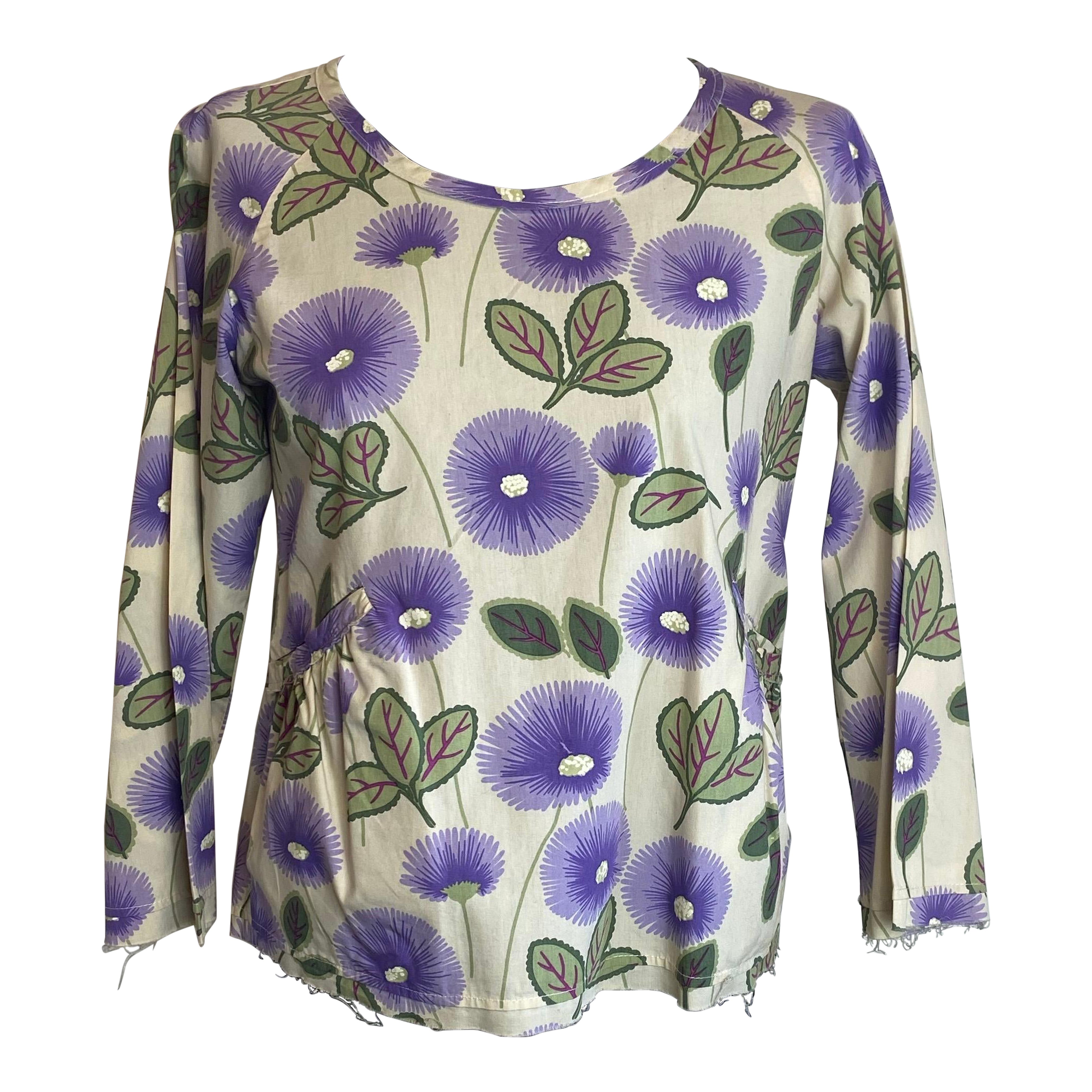 Marni long-sleeved top with floral details. en vente