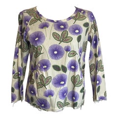 Marni long-sleeved top with floral details.