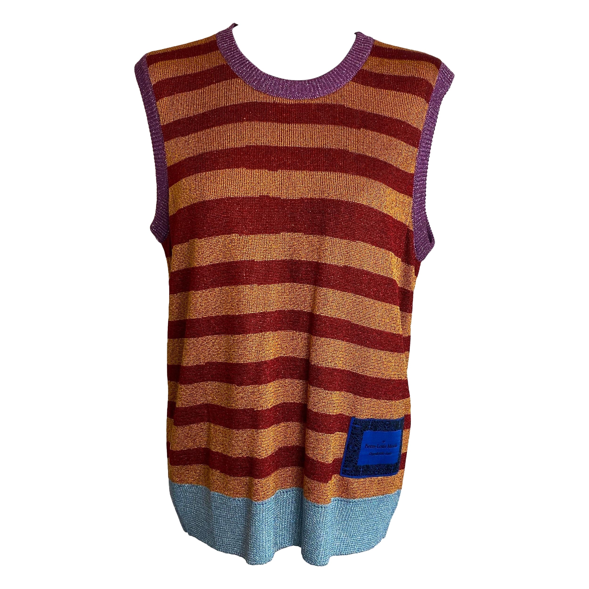 Pierre-Louis Mascia striped sleeveless top. en vente