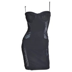 Vestido Moschino con paneles laterales transparentes Años 90