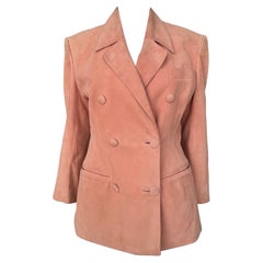 Vintage Jitrois Pink Suede Double Breasted Jacket