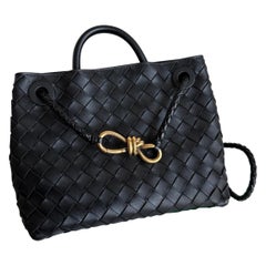 Bottega Veneta Small Andiamo Black Intrecciato Handbag