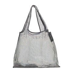 3.1 PHILLIP LIM psychedelic fine crystal mesh PVC lined market tote bag