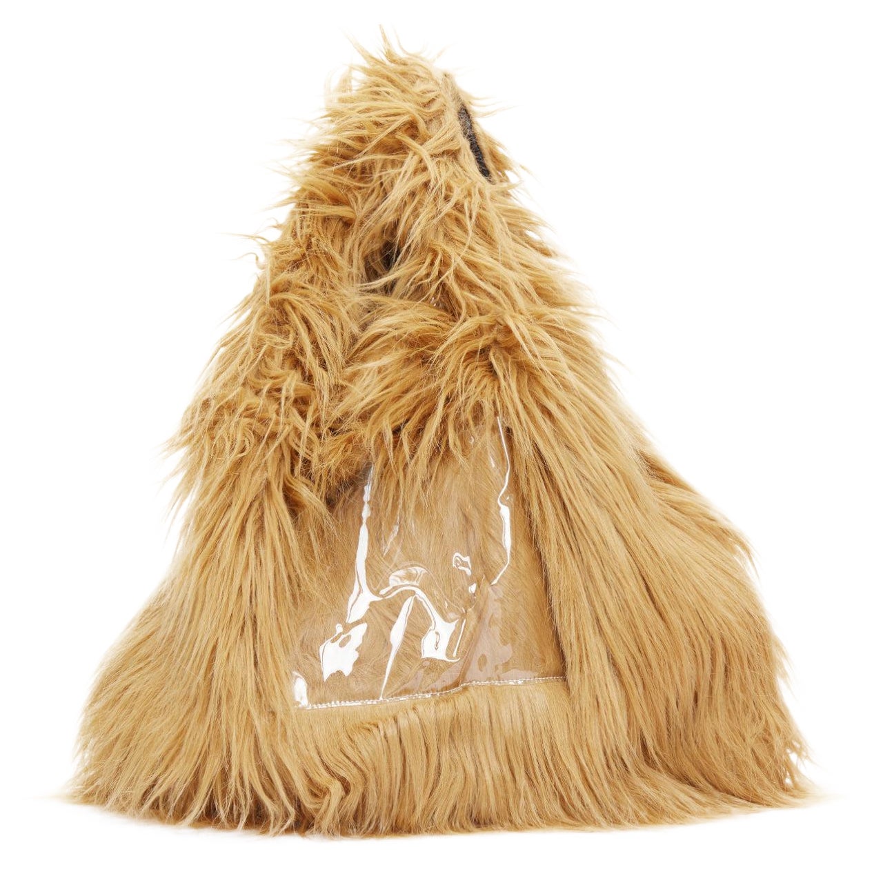 Maison Maison Margiela MM6 Maison Margiela MM6 sac fourre-tout en fausse fourrure brune à pochettes en PVC en vente