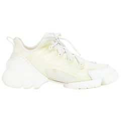 CHRISTIAN DIOR D-Connect white cream rubber layer sneakers EU38