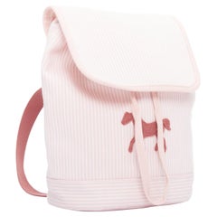 HERMES Cavalcolor pink white cotton wool felt horse backpack