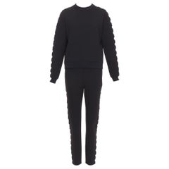 OPENING CEREMONY Cut-out black neoprene laser cut holes top pants set S