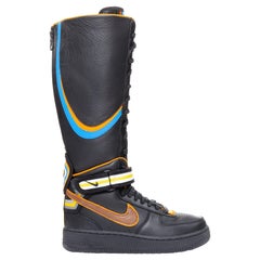 NIKE RT Riccardo Tisci Black Collection Air Force 1 swoosh sneaker boots EU36