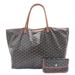 Goyard Saint Louis GM Tote Large Brown Goyardine Canvas