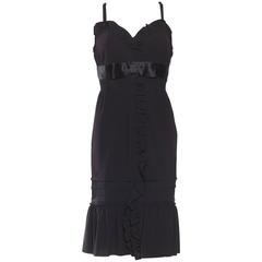 Flirty Vintage Inspired Ruffled Prada Dress 1