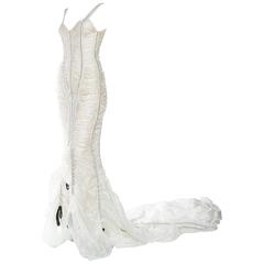 OMO Norma Kamali Sheer Parachute Gown with Train 1
