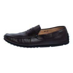 Tod's Dark Brown Leather Driving Penny Loafers Size 42