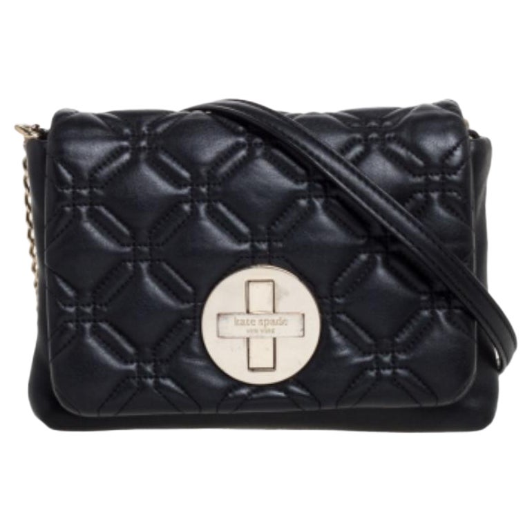 Kate Spade Black Leather Astor Court Naomi Crossbody Bag For Sale