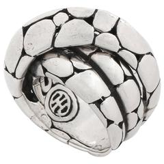 JOHN HARDY "Kali" Sterling Silver Modernist Twist Ring 8