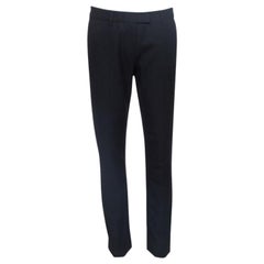 Prada Black Wool Tapered Trousers M