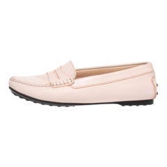 Tod's Pink Leather Penny Loafers Size 35.5