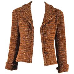 Chanel Autumn 1998 Brown Multicolor Wool Tweed Jacket SZ 36 2