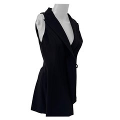 Elegant Black Wrap Vest by Plein Sud - We pay for import duty!