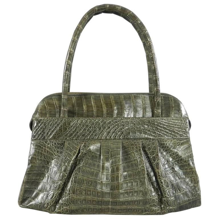 Nancy Gonzalez Dark Green Crocodile Bag at 1stDibs dark green