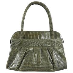 Nancy Gonzalez Dark Green Crocodile Bag