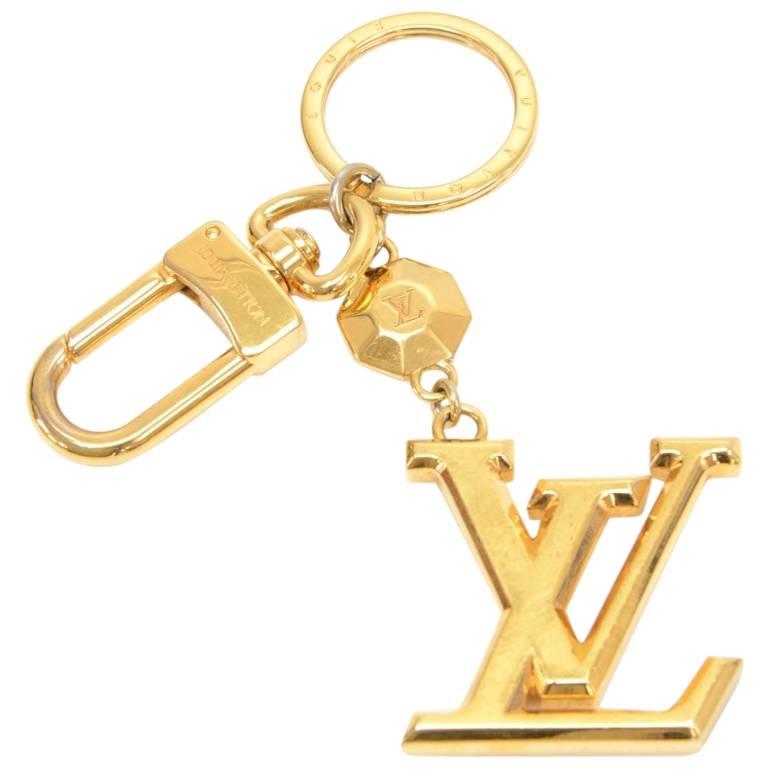 Louis Vuitton Facettes Gold Tone Key Chain/ Bag Charm