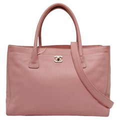 Chanel Cerf Executive Pink Caviar Leather Handbag Gold Hardware With Strap
