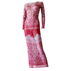 JEAN PAUL GAULTIER Vintage S/S 1996 Cyberbaba Tribal Tattoo Sheer Mesh Dress