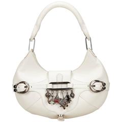 Jimmy Choo White Leather Charm Handbag 5