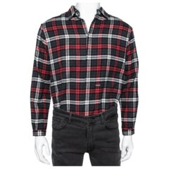 Dsquared2 Red & Grey Cotton Checked Flannel Shirt XS
