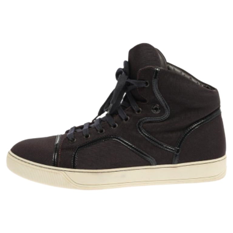 Baskets hautes Lanvin bordeaux taille 43 en vente