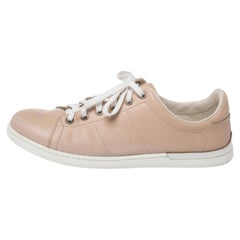 Gucci Beige Low Top Lace Sneakers Size 37.5