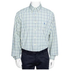 Ralph Lauren Pale Yellow Checked Cotton Button Down Shirt 3XL