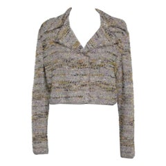 M Missoni Multicolor Tweed Cropped Blazer L