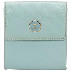 Chanel Blue Leather Coin Pouch 1
