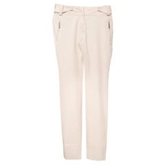 Dior Boutique Beige Cotton Cuffed Hem Pants S