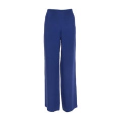 Armani Collezioni Dark Blue Crepe Wide Leg Trousers M