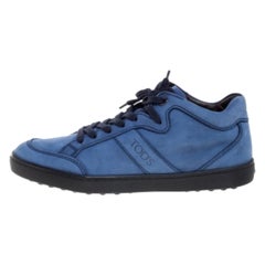 Tod's Blue Suede Low Top Sneakers Size 37