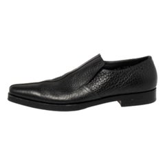 Prada Black Leather Loafers Size 45