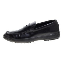 Tod's Black Patent Leather Penny Loafers Size 39.5