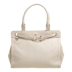 Aigner Cream Leather Cavallina Tote